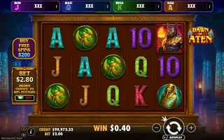 Dawn of Aten – Oranje Jackpot – Winning spin