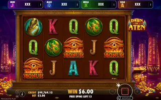 Dawn of Aten – Oranje Jackpot – Free spins