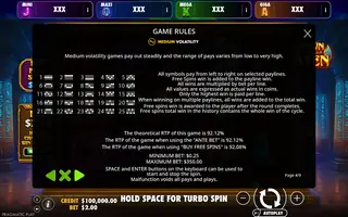 Dawn of Aten – Oranje Jackpot – Game rules