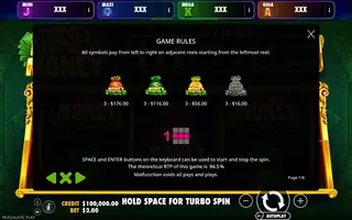 Money Money Money – Oranje Jackpot – Game rules