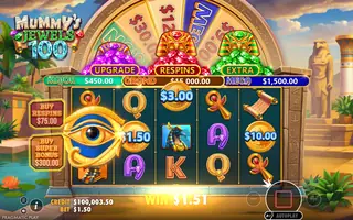 Mummy’s Jewels 100 – Winning spin