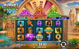Mummy’s Jewels 100 – Feature in play