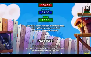 Hot Diggity Dog Fortune Map – Paytable