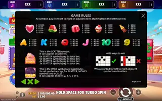 Candy POP – Oranje Jackpot – Paytable