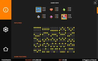 3 Piggies of Bank Lock ’em & Load ’em – Paytable