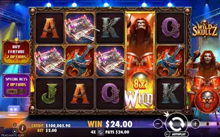 Wild Skullz – Feature in play