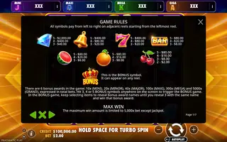 Gold Casino – Oranje Jackpot – Paytable