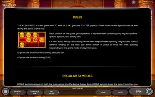 3 Golden Chests – Game rules