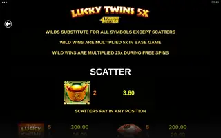 Lucky Twins 5X 4Tune Reels – Paytable
