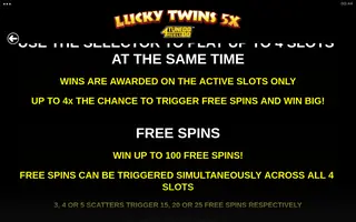 Lucky Twins 5X 4Tune Reels – Game rules
