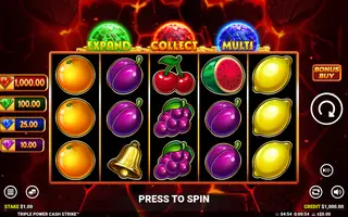 Triple Power Cash Strike – Base game