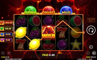 Triple Power Cash Strike – Winning spin