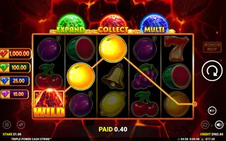 Triple Power Cash Strike – Winning spin