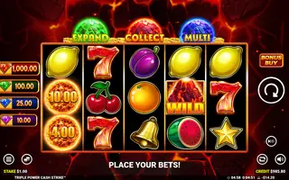 Triple Power Cash Strike – Feature in play