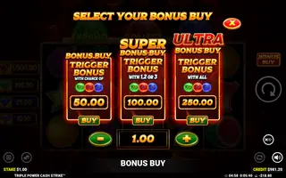 Triple Power Cash Strike – Bonus buy