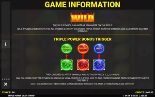 Triple Power Cash Strike – Game rules