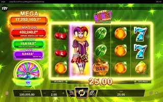 Joker Burst Frenzy Mega Moolah – Feature in play