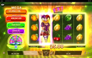 Joker Burst Frenzy Mega Moolah – Feature in play