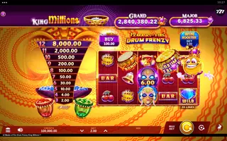 12 Masks of Fire Drum Frenzy King Millions – Base game