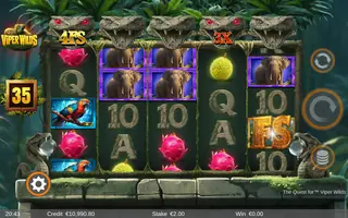 The Quest for Viper Wilds – Feature in play