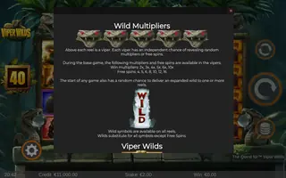 The Quest for Viper Wilds – Game rules