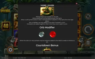 The Quest for Viper Wilds – Game rules