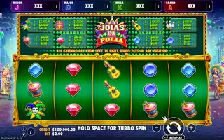 Joias da Folia – Brasil Jackpot – Base game