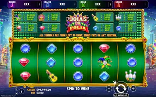 Joias da Folia – Brasil Jackpot – Base game
