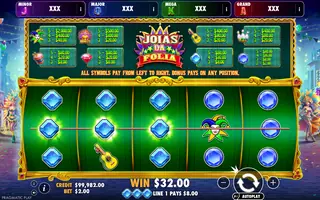 Joias da Folia – Brasil Jackpot – Winning spin