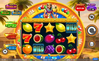 Blazin’ Fruit Pharaoh FlameLink WinnerWheel – Base game