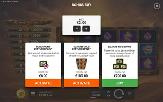 Scarab Ascension – Bonus buy
