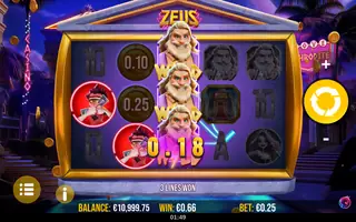 Zeus God of Gaming – Winning spin