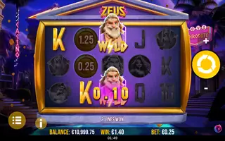 Zeus God of Gaming – Winning spin