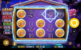 Zeus God of Gaming – Feature in play