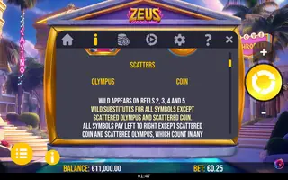 Zeus God of Gaming – Game rules