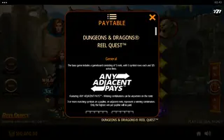 Dungeons & Dragons Reel Quest – Game rules