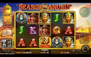 Search for Anubis Fortune Map – Winning spin