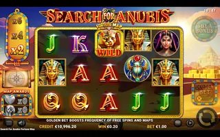 Search for Anubis Fortune Map – Feature in play
