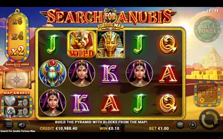 Search for Anubis Fortune Map – Feature in play