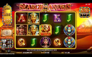Search for Anubis Fortune Map – Free spins