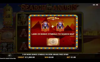 Search for Anubis Fortune Map – Game rules
