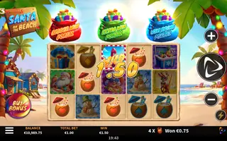3 Wonders Santa on the Beach – Winning spin
