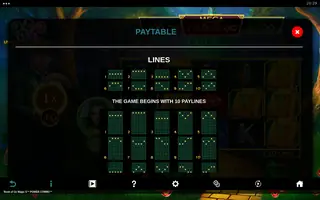 Book of Oz Magic 5 POWER COMBO – Paytable