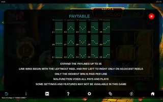 Book of Oz Magic 5 POWER COMBO – Paytable
