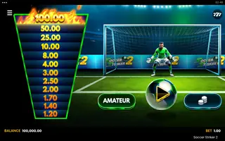 Soccer Striker 2 – Paytable