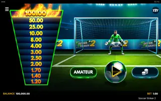 Soccer Striker 2 – Paytable