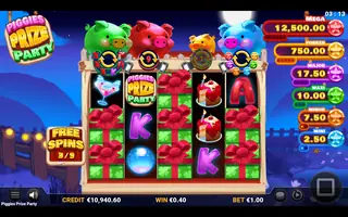 Piggies Prize Party – Feature in play