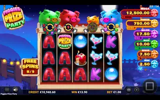 Piggies Prize Party – Free spins