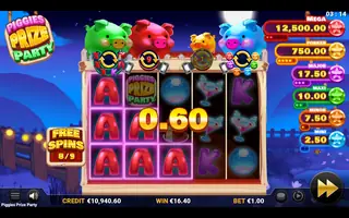 Piggies Prize Party – Free spins