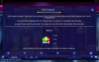 333 Boom Banks POWER COMBO King Millions – Paytable